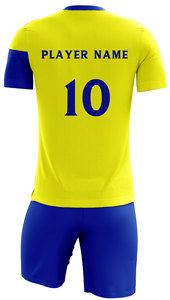 Uniforme de football personnalisé de haute qualité Nouveau maillot de football en tissu haute polyester bon marché Kit de vêtements de football à bas quantité minimale de commande imprimé par sublimation - Product Image 3