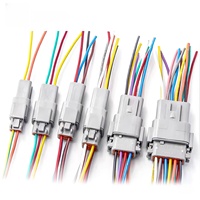 Deutsch DTM loạt công nghệ dây nịt 2 đến 12 pin nam và nữ kết nối không thấm nước cho ô tô chính xác dây nịt