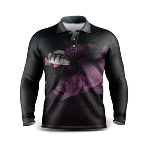 Polo de pesca sublimación personalizado al por mayor UPF50 + camisa de pescado transpirable de secado rápido Polo de manga larga camisas de polo de pesca - Product Image 6