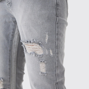 OEM Custom Logo Loose Fit Denim Pants <b>Men's</b> <b>Jeans</b> Pants Blank Faded Vintage Acid Washed Denim Baggy <b>Wide</b> <b>Leg</b> <b>Jeans</b> Pants <b>for</b> <b>Men</b> - Product Image 3