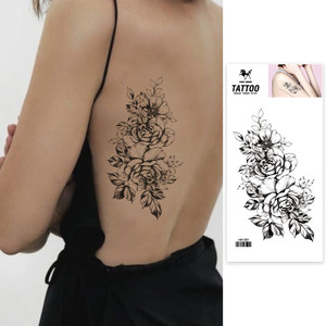 Pegatina de tatuaje temporal impermeable flor estilo tradicional a todo Color arte corporal de larga duración para hombres y mujeres 2025 nuevo - Product Image 3