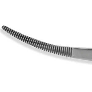 4,75 \ "Fórceps para bebés Mandíbulas dentadas curvas Abrazadera hemostática quirúrgica de acero inoxidable Manual CE Certificado Instrumentos médicos OEM - Product Image 5