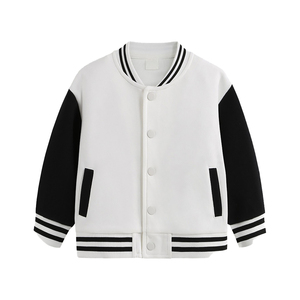 Factory Wholesale Custom Sheep Skin Genuine Varsity <b>Jacket</b> OEM Design Breathable Windproof High Quality Men Embroidery <b>Patch</b> - Product Image 1