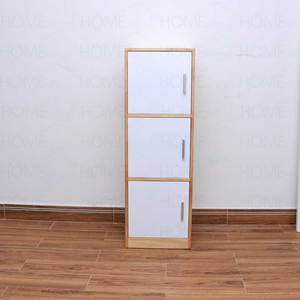 ตู้เก็บเอกสารแบบมินิมอล 3 ลิ้นชัก ขนาด 40x120x40 ซม. ทำจากไม้ยางพารา รุ่น TCN68009 แบบตั้งพื้นและเคลื่อนย้ายได้ เหมาะสำหรับเก็บเอกสารในสำนักงานหรือห้องออกกำลังกาย - Product Image 4