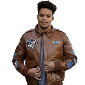 Tuskegee Airmen <b>Leather</b> <b>Jacket</b> Premium Genuine <b>Leather</b>, Vintage Embroidered Patches, Limited Edition, Honors Historic <b>Aviators</b> - Product Image 3