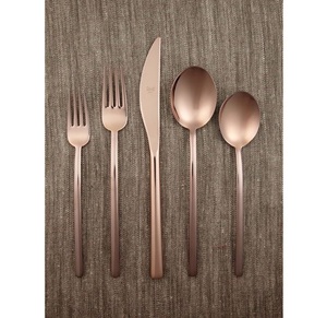 Juego de Cubiertos de Acero Inoxidable de Primera Calidad en Oro Rosa, el Mejor Regalo, Cubertería, Cuchara y Tenedor para Fiestas - Product Image 1