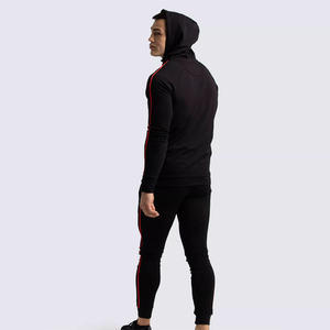 Ensemble deux pièces tendance pour hommes, jogging à capuche bon marché personnalisé et survêtement de couleur en bloc, vente en gros - Product Image 2