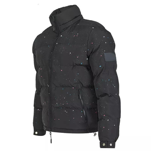 2025 bulle manteau surdimensionné détachable à capuche peinture concepteur Logo OEM haute qualité noir bulle impression personnalisé hommes bouffant veste - Product Image 3