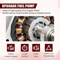 12V Universelle Hochleistungs-Elektrokraftstoffpumpe 5-9PSI 35GPH 130L/H Komplettes Installationskit Geräuscharmer Betrieb Benzin