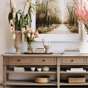 Meubles de salon Mme Woods Rangement à quatre tiroirs Fonction bois massif Style de <span class=keywords><strong>luxe</strong></span> Table <span class=keywords><strong>console</strong></span> <span class=keywords><strong>extensible</strong></span> Esprit - Product Image 2