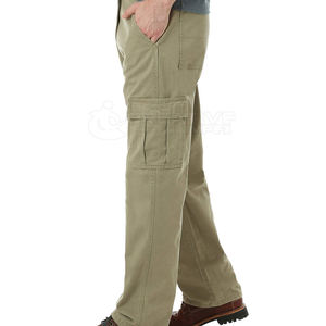 Pantalones Cargo de Algodón 100% para Hombre, Talla Grande, Ligeros, Cintura Elástica, Corte Recto, Transpirables, de Secado Rápido, para Ejercicio al Aire Libre - Product Image 3