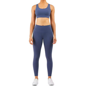 High-quality Women Yoga Sets Solid Spandex/Nylon Anti-Bacterial Quick-drying Breathable OEM Custom Logo Stylish Yoga <b>Apparel</b> - Product Image 1