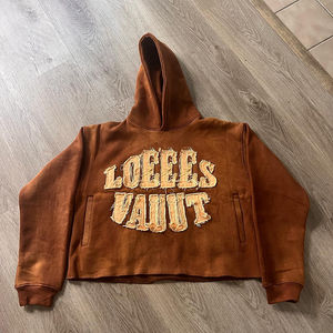 Sudaderas con capucha de algodón 100% de peso pesado de gran tamaño para hombre Sudaderas gruesas de calidad de lujo - Product Image 3