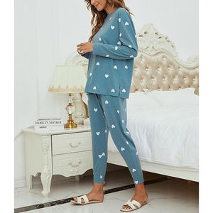 Women 2025 Autumn Winter Elastic Waist Elegant <b>Brown</b> Pajama Set O-Neck Full <b>Sleeves</b> <b>Top</b> Pants Casual Modal Sleepwear 2-Piece - Product Image 4