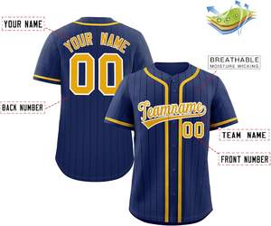 Camiseta de softbol para jóvenes, camisa de béisbol personalizada con botones, tela de malla transpirable, aparejos de secado rápido, sarga, nombre sublimado, ajuste de EE. UU. - Product Image 4