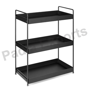 Three-Tier <b>Box</b> <b>Storage</b> Standing Type Metal <b>Storage</b> Rack for Efficient Organization Beverage <b>Storage</b> Items Holding - Product Image 1