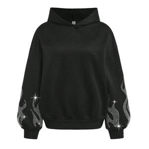 Sudadera con Capucha Personalizada de Alta Calidad, Corte Regular, Diseño de Diseñador, para Hombre, Invierno, Transpirable, Estilo Urbano, con Pedrería, Tinte Liso, Secado Rápido - Product Image 1