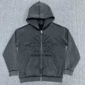 <b>Funky</b> Streetwear Hoodie For Men Cotton Loose Fit Artistic Design Pullover Sweatshirt - Product Image 1