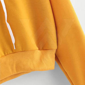 Sudaderas de alta calidad para mujer Crop Top Hoodie 2025 nuevo estilo OEM ODM Casual logotipo personalizado impresión Crop Top Hoodie - Product Image 6