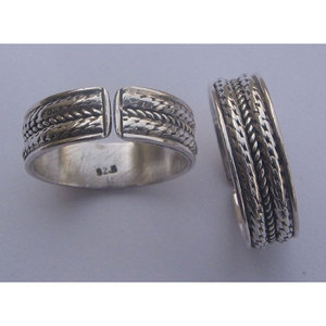 Anillo Boho Romántico con Gema Natural Engastada en Plata, Certificado IGI, para Boda - Product Image 1