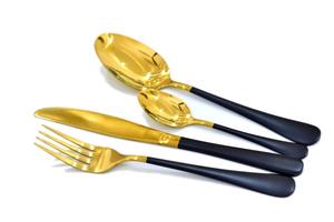 Ensemble de couverts tendance en acier inoxydable avec manche bleu, ensemble de couverts élégant pour hôtel, restaurant, salle à manger - Product Image 2