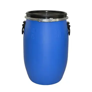 高溢价批发价塑料桶200l高密度聚乙烯开顶蓝色塑料桶 \ 55加仑高密度聚乙烯重型蓝色塑料罐