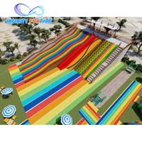 Grand parc gonflable commercial, parc à thème gonflable personnalisable, aire de jeux gonflable combinée pour événements et lieux