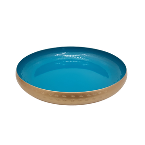 Ensaladera redonda de hierro de diseño único, cuenco para servir frutas de latón en bruto para cocina y mesa hecho a mano - Product Image 3