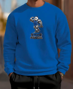 Sweat-shirt décontracté de qualité supérieure à forte demande Style hivernal à la mode avec une conception de panda mâle solide col rond manches longues - Product Image 1
