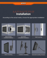 Moniteur industriel intégré à écran tactile capacitif à panneau avant IP65 entièrement fermé de 12 pouces pour une utilisation en intérieur ou en extérieur