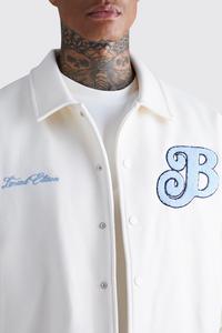 High Quality Wool Varsity Bomber <b>Jacket</b> Custom Embroidery Chenille <b>Patches</b> Plus Size Streetwear for College Baseball Winter - Product Image 4