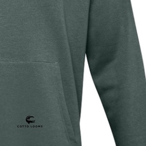 เสื้อมีฮู้ดผู้ชายเสื้อสวมหัวสีทึบระบายอากาศได้ดีอัตราโรงงานผ้าฝ้ายขนแกะผสมแฟชั่นสตรีทแวร์ระดับพรีเมียมมาใหม่ - Product Image 3