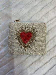 Fashionable Premium Embroidery Beaded XOXO coin pouch <b>Small</b> <b>Wallet</b> Bag With High Quality Seed Bead Elegant premium design - Product Image 6