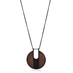 Collar con colgante de madera y resina para mujer, joyería de diseño único, venta al por mayor - Product Image 5