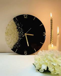 Friendly Epoxy Resin <b>Wall</b> <b>Clock</b> Modern Design Battery Operated Customized Size Luxury Home <b>Decor</b> Wedding Gift - Product Image 5