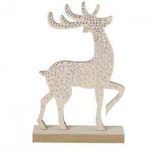 Ornement de cerf en aluminium argenté, décoration de noël moderne fabriquée en inde pour la maison, décoration suspendue, fête du nouvel an, 2023 - Product Image 2