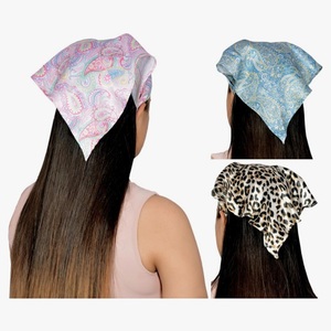 Bandana fait main de haute qualité, foulard carré en soie imprimé sur mesure avec logo, pour femmes, luxe, autres foulards et châles - Product Image 4