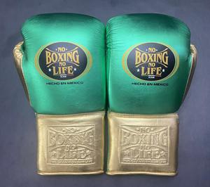 Gants de boxe personnalisables No Boxing No Life - Cuir de vachette de haute qualité, rembourrage épais à 4 couches, fermeture à lacets pour les arts martiaux - Product Image 3