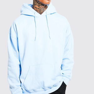 Custom Oversized Heavy Cotton <b>Mens</b> Custom Basic Premium Baby <b>Blue</b> Sweatshirt <b>Hoodie</b> Wholesale Offer Trend 2024 - Product Image 1