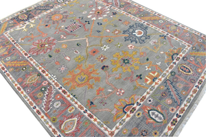 Super Sell 2024 Modern Oushak Alfombra persa Hermoso diseño floral Decoración de piso Lana hecha a mano Estilo tradicional para la venta - Product Image 5