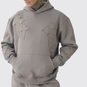 Conjunto de chándal con logotipo personalizado para hombre, ropa deportiva, trajes para correr, chándal acampanado de 2 piezas, conjunto de Sudadera con capucha y pantalón - Product Image 4