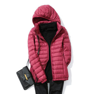 Femmes à la mode hiver doudoune haute qualité Nylon couleur unie bulle manteau à capuche fermeture éclair XL épais tissu chauffant broderie - Product Image 6