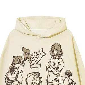 เสื้อฮู้ดการ์ตูนโอเวอร์ไซส์ลายกราฟิกบุรุษเสื้อสเวตเชิ้ตมีฮู้ดพิมพ์ลายกราฟฟิตีแนวสตรีทฮิปฮอปสำหรับผู้ชาย - Product Image 5