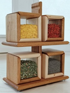 Boîte à épices en bois élégante haut de gamme Accessoire de cuisine pour herbes et épices Prix d'exportation - Product Image 5