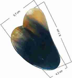 Natural Black Buffalo Horn and resin <b>Scraping</b> <b>Board</b> Facial Massager and Massage Tool for Guasha Therapy - Product Image 1