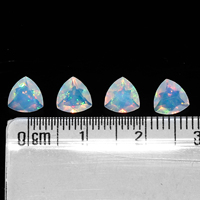 Opal Alami Ethiopia Potongan Trillion Brilliant Biru Api untuk Pembuatan Perhiasan Ukuran Dapat Disesuaikan 6.0x4.0 mm Kualitas Tinggi 0.45