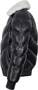 Veste matelassée élégante pour hommes avec rembourrage épais et isolé Conception à capuche légère et confortable pour le temps froid - Product Image 2