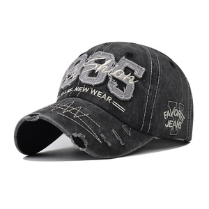 Gorra de Béisbol Unisex de Lujo con Bordado Personalizable Desgastado Vintage Denim Oxford Sporty Snap Back Terry Top Dad Sports Fan - Product Image 1
