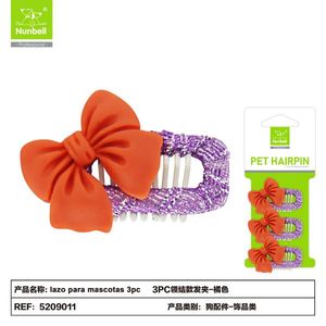 Lot de 3 pinces à cheveux nœud papillon pour animaux de compagnie, accessoires de toilettage pour chiens et chats, nœuds de haute qualité pour animaux - Product Image 1