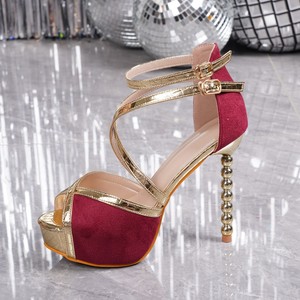 Nuevas Sandalias de Mujer con Tiras Cruzadas y Punta Abierta, Estilo Pasarela Europeo y Americano, para Club Nocturno, Tallas Grandes - Product Image 4